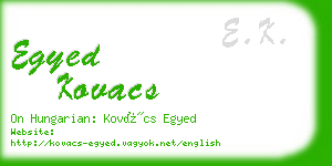 egyed kovacs business card